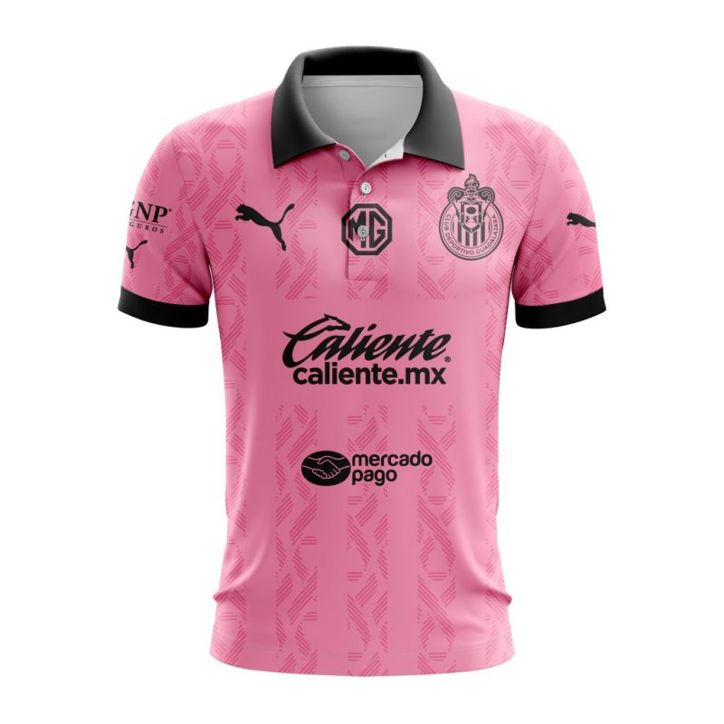 Liga MX Chivas Guadalajara Special Home In Pink Kits Design Polo Shirt