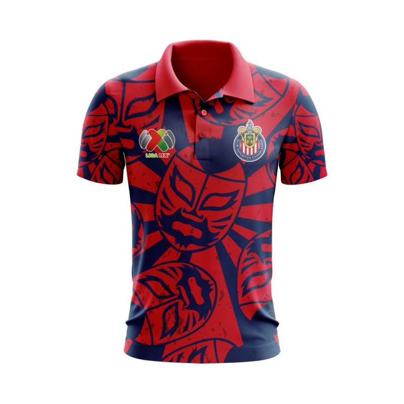 Liga MX Chivas Guadalajara Special Lucha Libre Design Polo Shirt