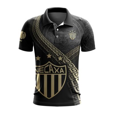 Liga MX Club Necaxa Special Black And Gold Design Polo Shirt