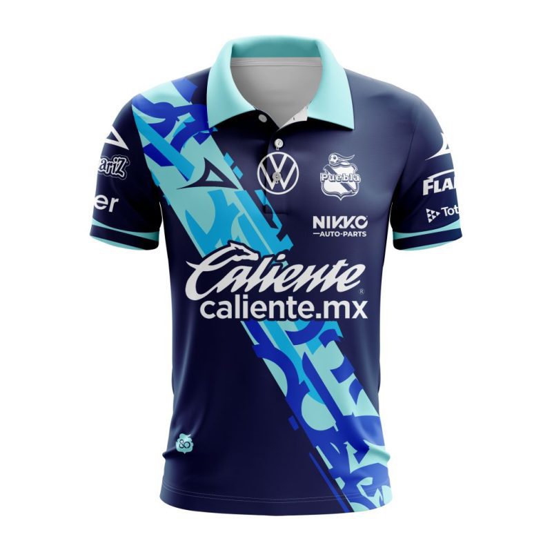 Liga MX Club Puebla Personalized 2024-2025 Away Polo Shirt