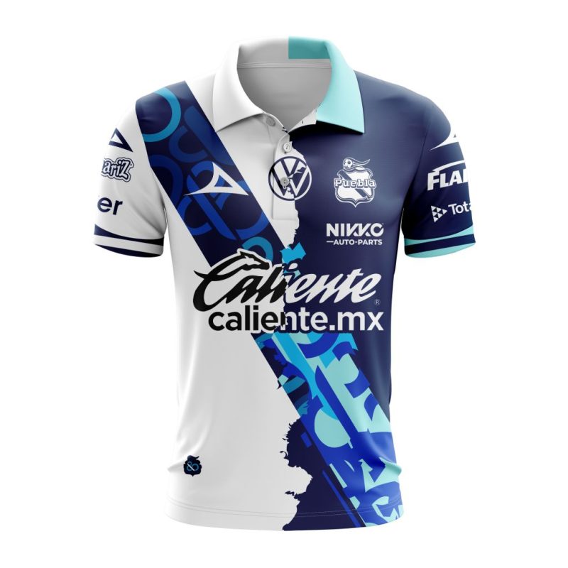Liga MX Club Puebla Personalized 2024-2025 Home Mix Away Design Polo Shirt