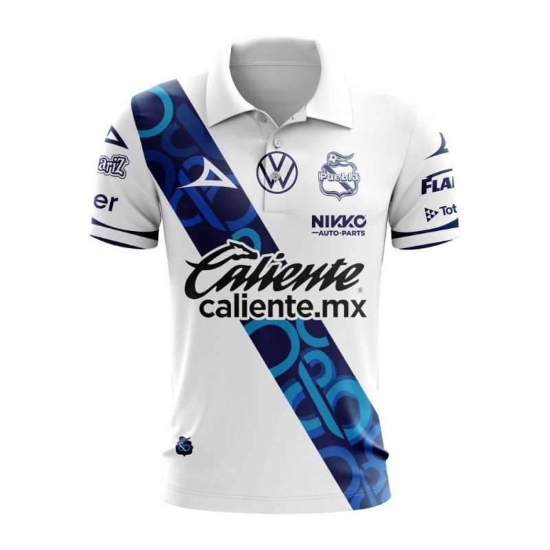 Liga MX Club Puebla Personalized 2024-2025 Home Polo Shirt