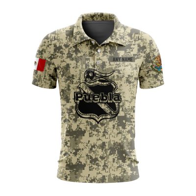 Liga MX Club Puebla Special Camo Design Polo Shirt