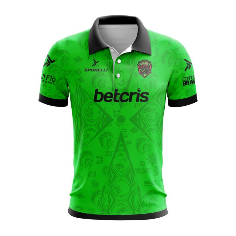 Liga MX FC Juarez 2023-2024 Home Aztec Design Polo Shirt