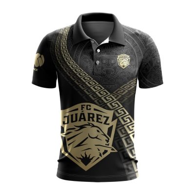 Liga MX FC Juarez Special Black And Gold Design Polo Shirt
