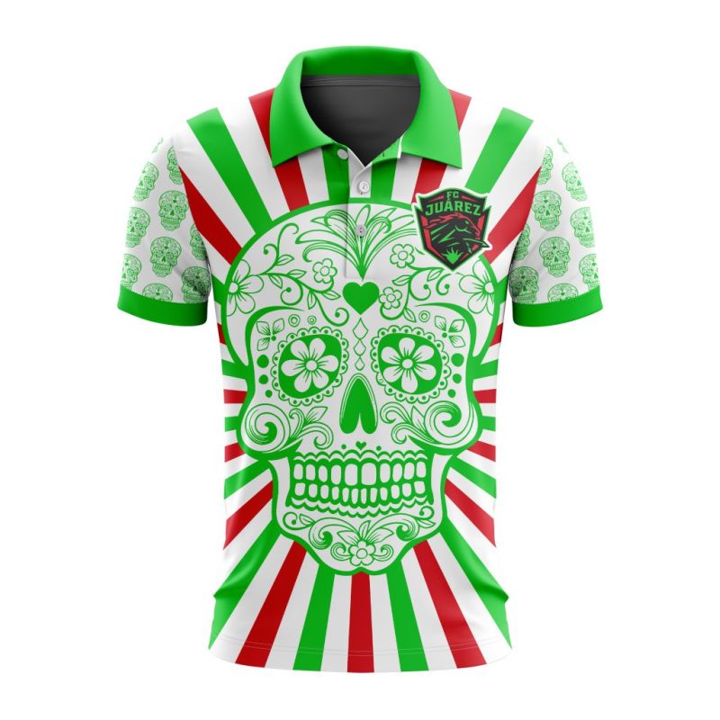 Liga MX FC Juarez Special Dia De Muertos Design Polo Shirt