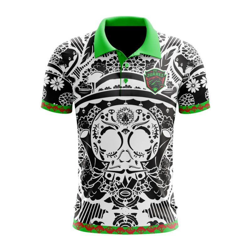 Liga MX FC Juarez Special Dia De Muertos Design Polo Shirt