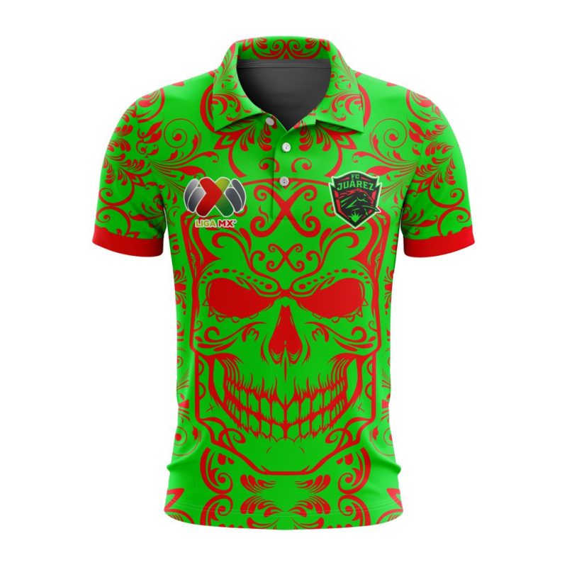 Liga MX FC Juarez Special Dia De Muertos Design Polo Shirt