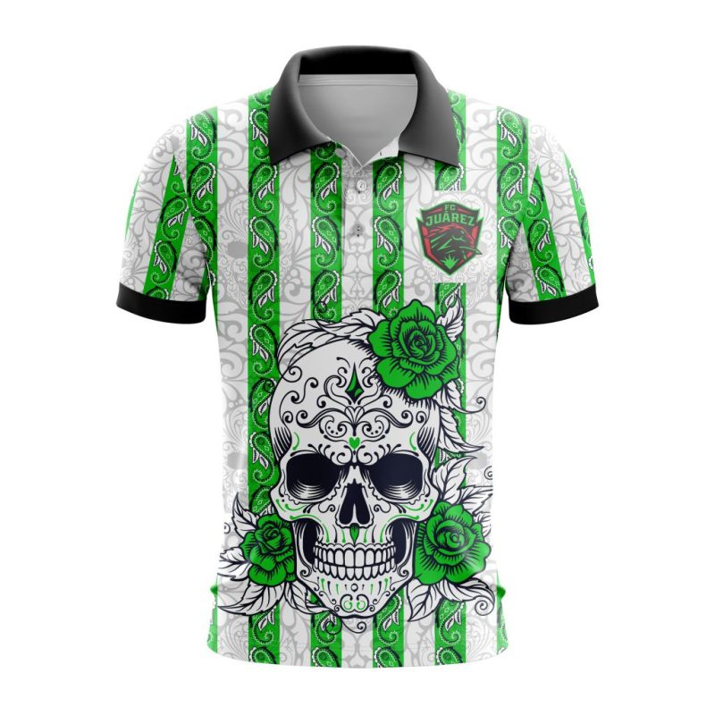 Liga MX FC Juarez Special Dia De Muertos Design Polo Shirt