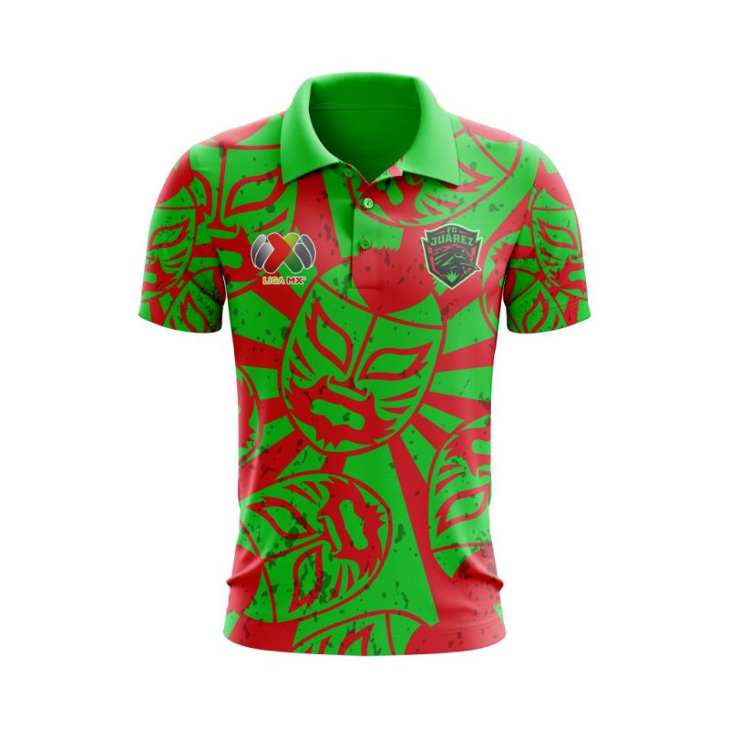 Liga MX FC Juarez Special Lucha Libre Design Polo Shirt