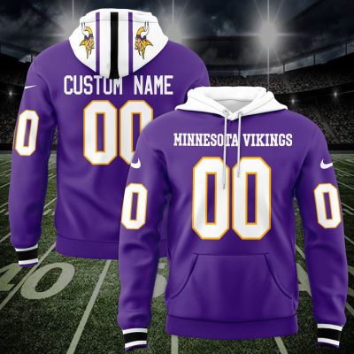 Minnesota Vikings Custom Name And Number Unisex Hoodie Style Jersey Special Edition 2024/25 PJH1063