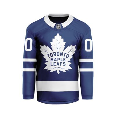NHL Toronto Maple Leafs Personalized 2024 Home Long Sleeves Hockey Jersey Collar Logo