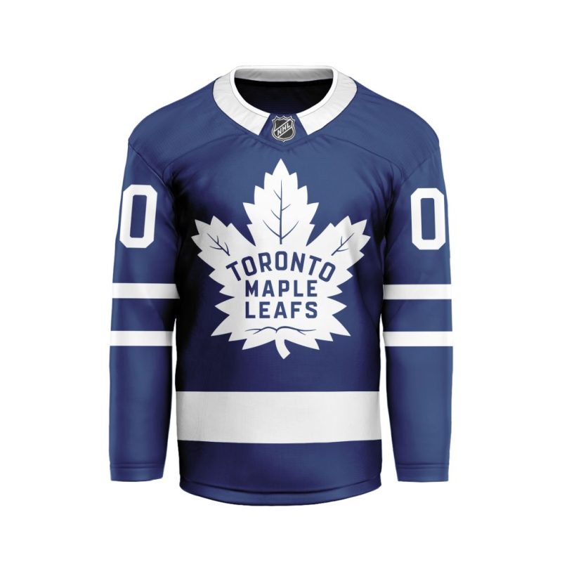 NHL Toronto Maple Leafs Personalized 2024 Home Long Sleeves Hockey Jersey Collar Logo