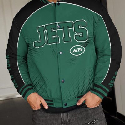 New York Jets National Football League Varsity Jacket Baseball Button Jacket BJA1522