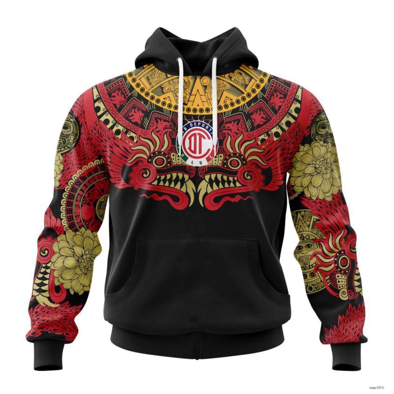 Personalize Liga MX Deportivo Toluca Hoodie Design In Native Style Pullover Gift