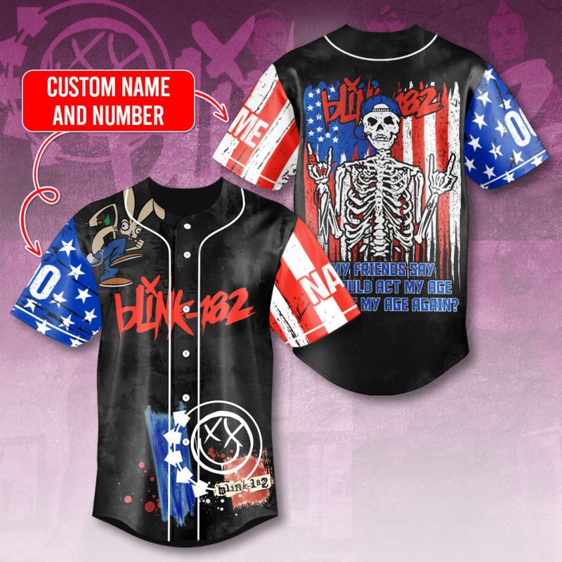 Personalized Blink-182 Baseball Jersey BJG1577