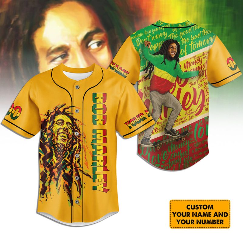 Personalized Bob Marley Baseball Jersey BJG1442