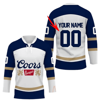 Personalized Coors Banquet Lace Hockey Jersey