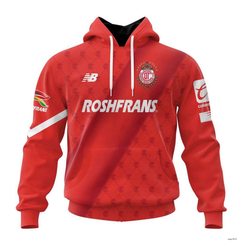 Personalized Deportivo Toluca Hoodie Liga MX Soccer Team