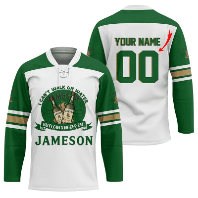 Personalized Jameson Can Stagger On Lace Hockey Jersey