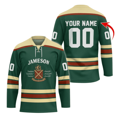 Personalized Jameson Color Stripe Lace Hockey Jersey