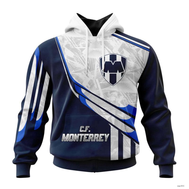Personalized Liga MX C.F. Monterrey Hoodie Mexican Soccer Team Unisex