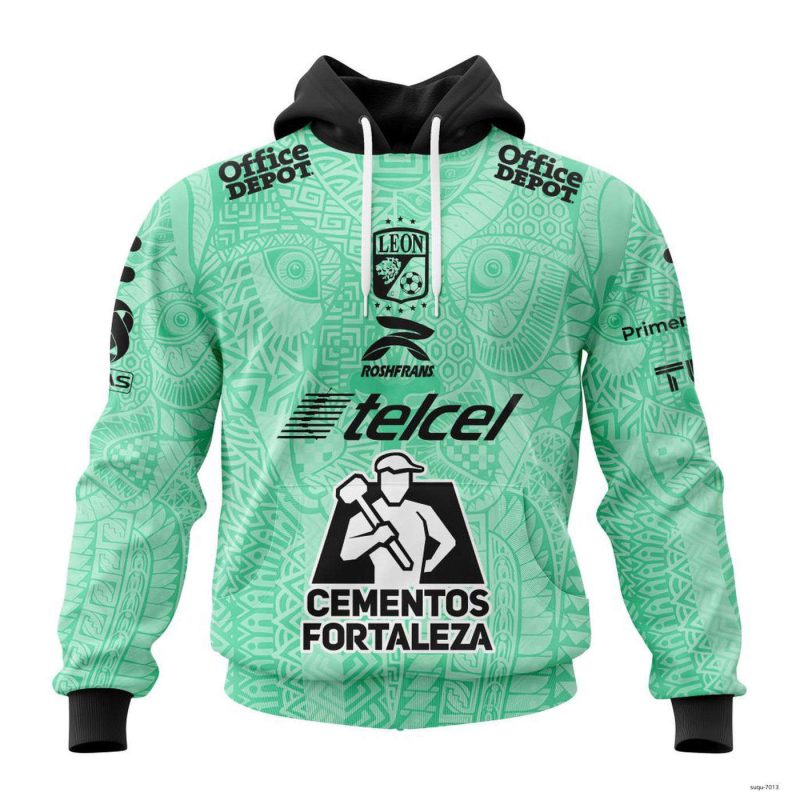 Personalized Liga MX Club Leon Hoodie Pullover Special Kits Unisex