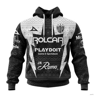 Personalized Liga MX Club Necaxa Hoodie Pullover 2023-2024 Away Aztec Design