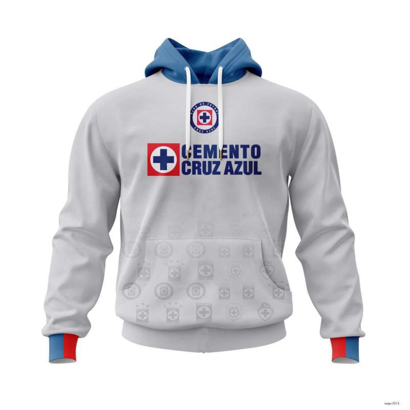 Personalized Liga MX Cruz Azul Hoodie Pullover Mexican Soccer League