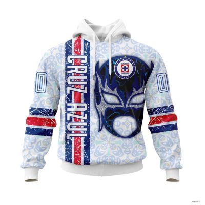 Personalized Liga MX Cruz Azul Hoodie Y La Lucha Libre Club Deportivo Soccer