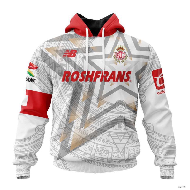 Personalized Liga MX Deportivo Toluca Hoodie Mexico Aztec Soccer Team Pullover