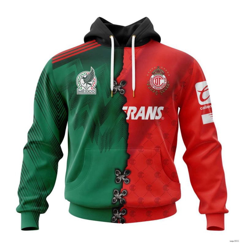 Personalized Liga MX Deportivo Toluca Hoodie Mix Mexico Classic Mexican Soccer