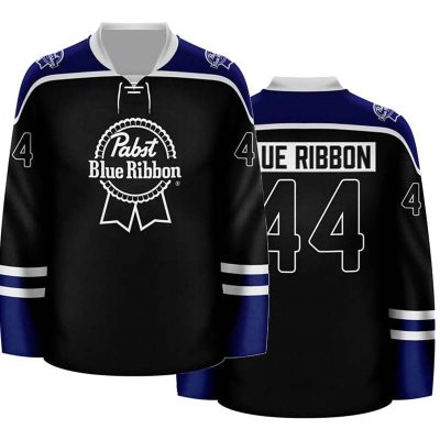 Personalized Pabst Blue Ribbon Basic Lace Hockey Jersey