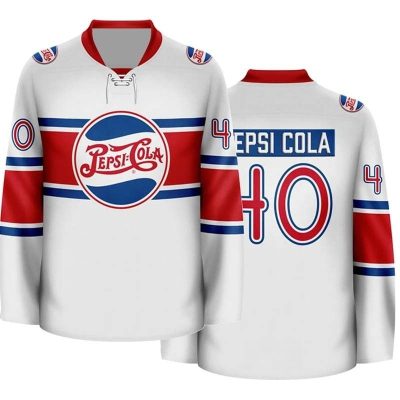 Personalized Pepsi Cola Lace Hockey Jersey