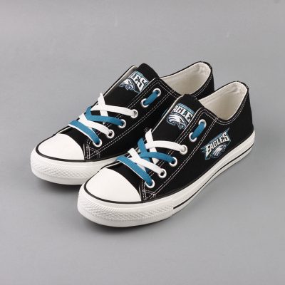 Philadelphia Eagles Canvas Low Top Shoes Sneakers For Football Fans LSA1074