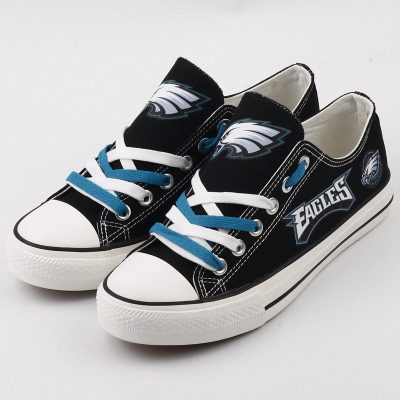 Philadelphia Eagles Canvas Low Top Shoes Sneakers For Football Fans LSA1075