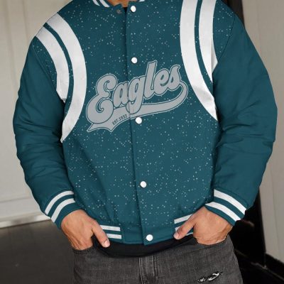 Philadelphia Eagles National Football League Varsity Jacket Baseball Button Jacket BJA1542