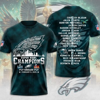 Philadelphia Eagles Super Bowl LIX Champion 2025 Performance Unisex T-Shirt TSG1637