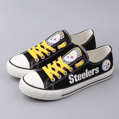 Pittsburgh Steelers Canvas Low Top Shoes Sneakers For Football Fans LSA1100