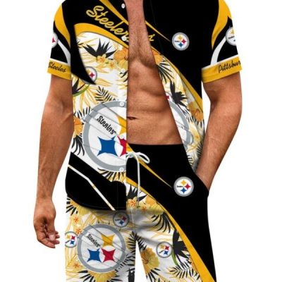 Pittsburgh Steelers Combo Hawaiian Shirt and Shorts AHS1137