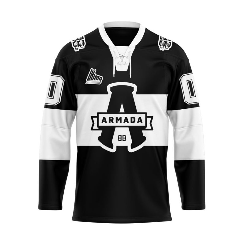QMJHL Blainville-Boisbriand Armada Personalized Black Lace Hockey Jersey
