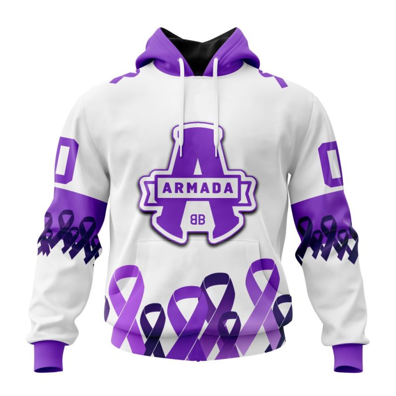 QMJHL Blainville-Boisbriand Armada Personalized Hockey Fights Cancer Design Unisex Hoodie