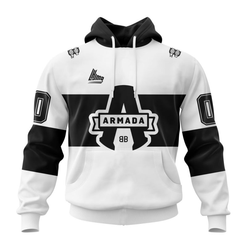 QMJHL Blainville-Boisbriand Armada Personalized White Kits Unisex Hoodie