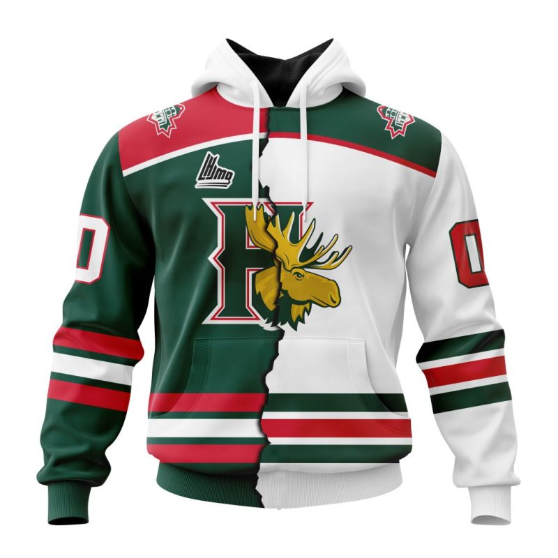 QMJHL Halifax Mooseheads Personalized Mix Design Unisex Hoodie