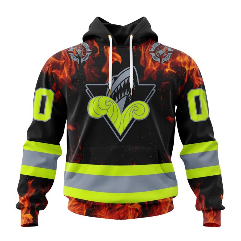 QMJHL Rimouski Oceanic Design Honoring Firefighters Unisex Hoodie