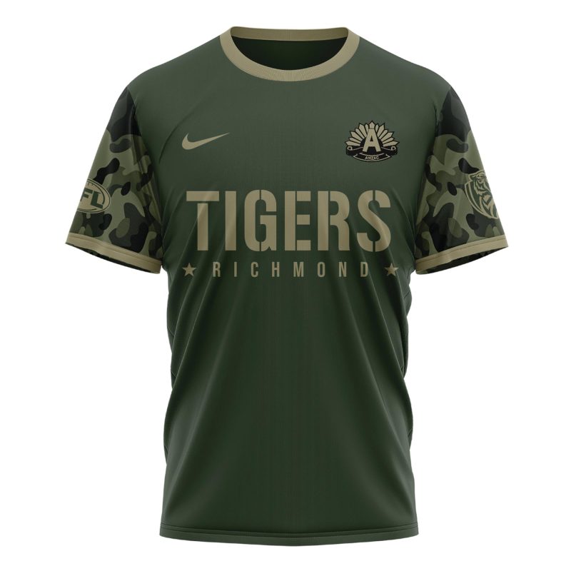 Richmond Tigers AFL x Anzac Day Limited Edition Performance Unisex T-Shirt 2025