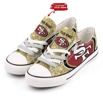 San Francisco 49ers Personalized Canvas Low Top Shoes Sneakers For Football Fans LSA1047