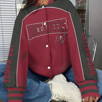 Tampa Bay Buccaneers National Football League Varsity Jacket Baseball Button Jacket BJA1631