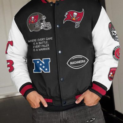 Tampa Bay Buccaneers National Football League Varsity Jacket Baseball Button Jacket BJA1633