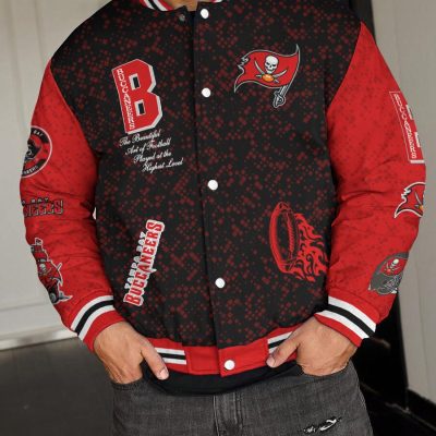 Tampa Bay Buccaneers National Football League Varsity Jacket Baseball Button Jacket BJA1634